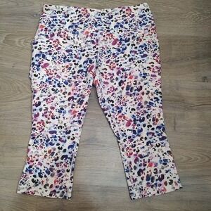 DSG Performance‎ Capri LeggingMulticolor Cheetah High Rise Sz XL Athleisure Yoga